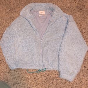 Sherpa urban outfitters zip up jacket